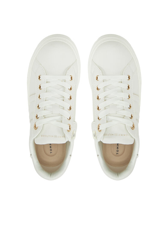 Tommy Hilfiger Tommy Hilfiger Sneakersy Low Cut Lace-Up Sneaker T3A9-33745-1439 S Biały