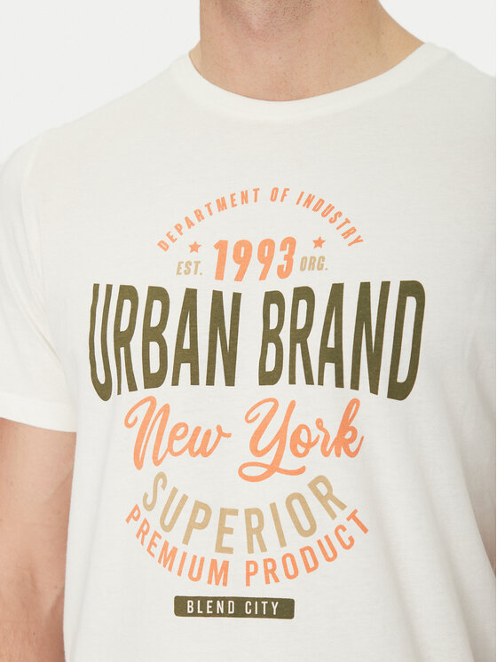 Blend Blend Тишърт 20717759 Бял Regular Fit