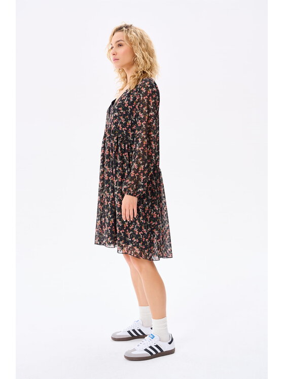 blue shadow blue shadow Sukienka codzienna Monka Czarny Regular Fit