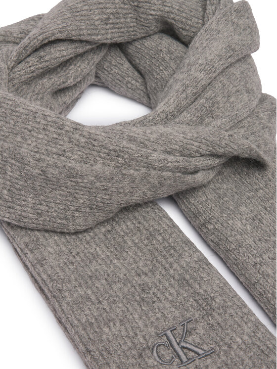 Calvin Klein Calvin Klein Κασκόλ Thick Embroidery K60K612664 Γκρι