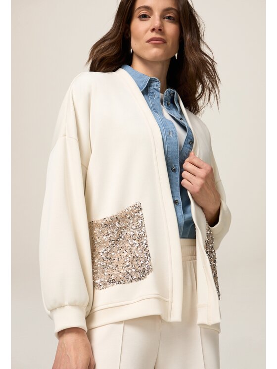 Oltre Oltre Bluza G939E000308N021 Biały Over Fit