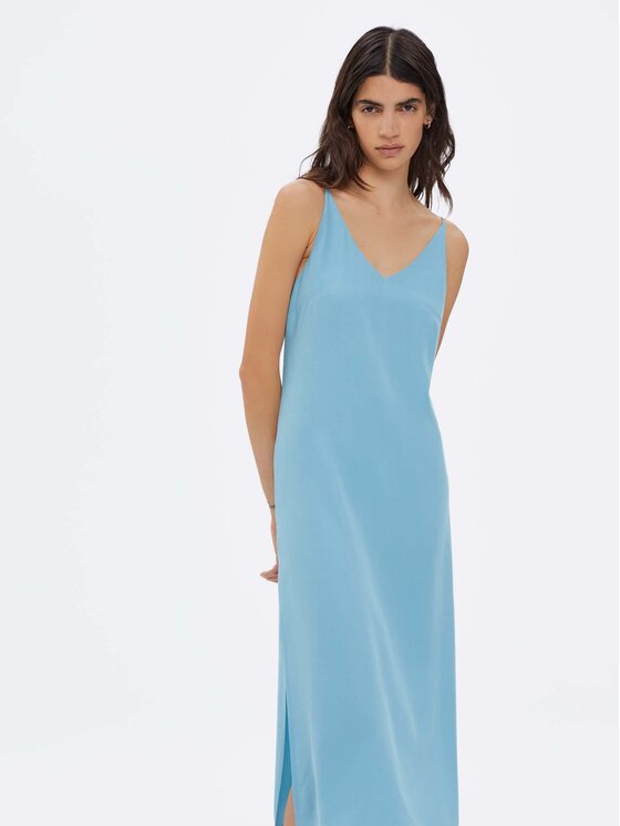 Americanos Rochie de zi Lima Slip Albastru Relaxed Fit