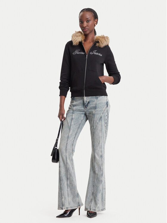 Guess Jeans Guess Jeans Bluza 184164 Czarny Classic Fit