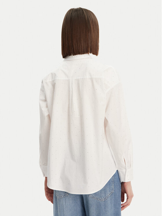 Guess Guess Camicia W5GH42 WGWS0 Bianco Comfort Fit