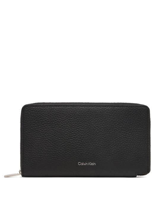 Calvin Klein Calvin Klein Portafoglio Foil Emboss Long Zip Fold LV04D1107G Nero