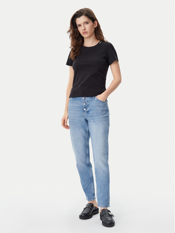 Calvin Klein Jeans Calvin Klein Jeans Tričko Logo J20J225540 Čierna Regular Fit