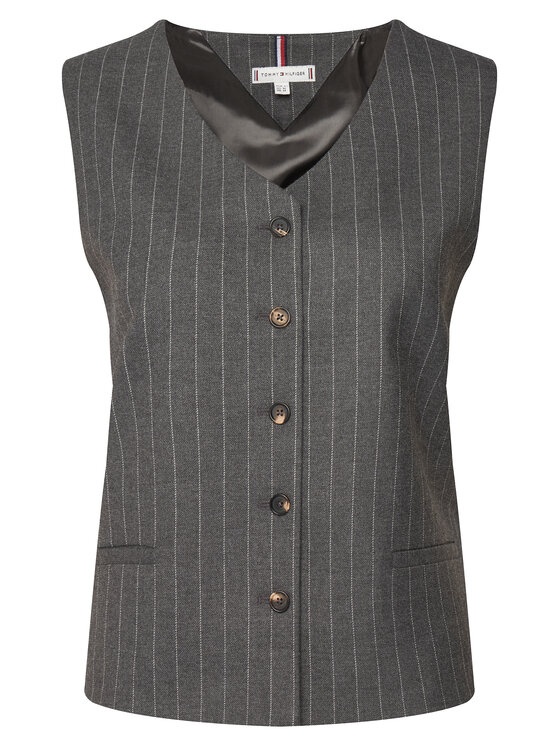 Tommy Hilfiger Tommy Hilfiger Vestă elegantă WW0WW46661 Gri Regular Fit