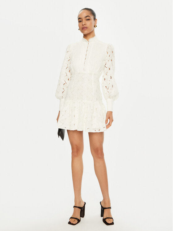 BARDOT BARDOT Sukienka koktajlowa 58421DB Écru Regular Fit