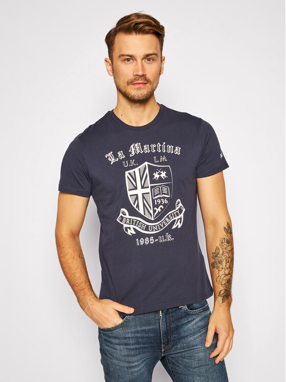 La Martina T-Shirt QMR016 JS206 Σκούρο 