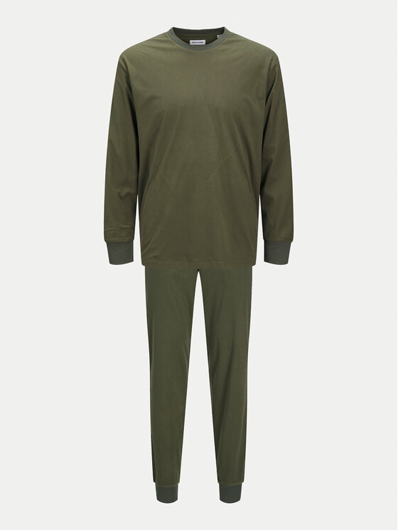 Jack&Jones Jack&Jones Pižama Solid 12268536 Žalia Loose Fit