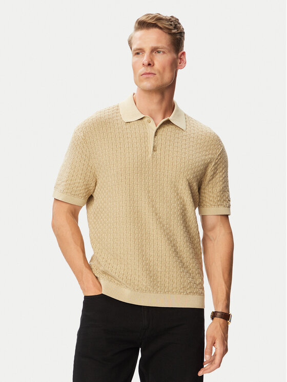Tommy Hilfiger Tricou polo MW0MW43246 Bej Regular Fit