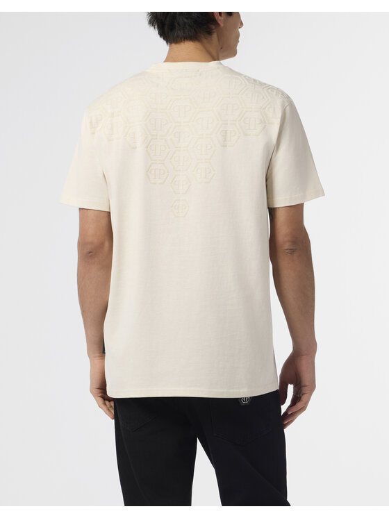 PHILIPP PLEIN PHILIPP PLEIN T-Shirt 29719 Beżowy Regular Fit