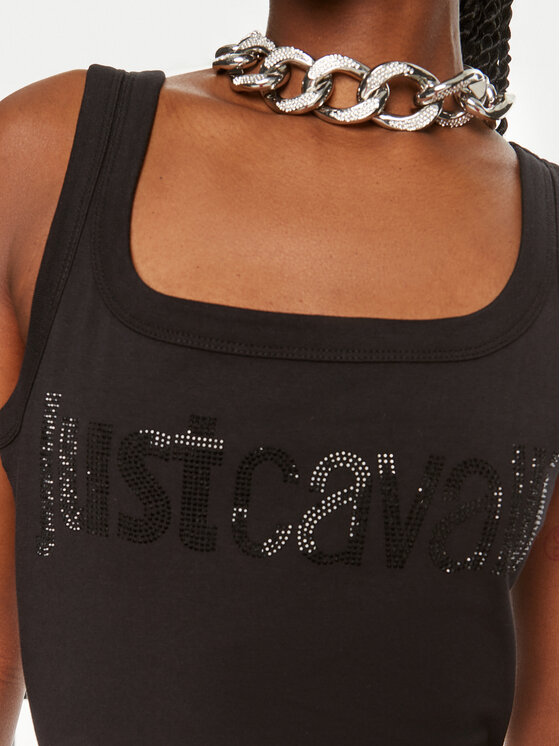 Just Cavalli Just Cavalli Top 76PAME03 Czarny Regular Fit