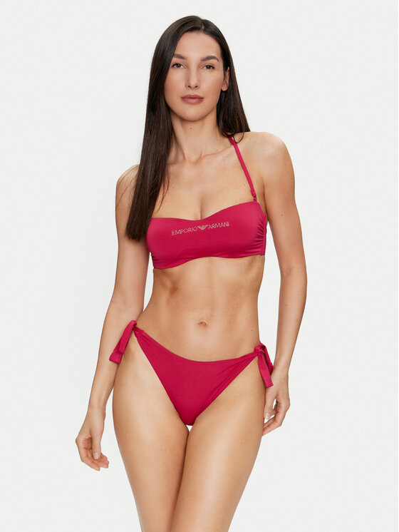 Dámské Plavky Emporio Armani, Velikost:S, Barva: Červená, 262737 4R301 01975