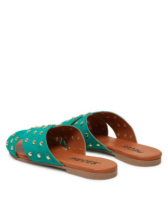 Pieces Pieces Klapki 17156837 Zielony