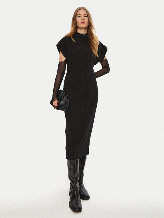 ACCESS FASHION ACCESS FASHION Cocktail obleka 44-3311-504 Črna Slim Fit