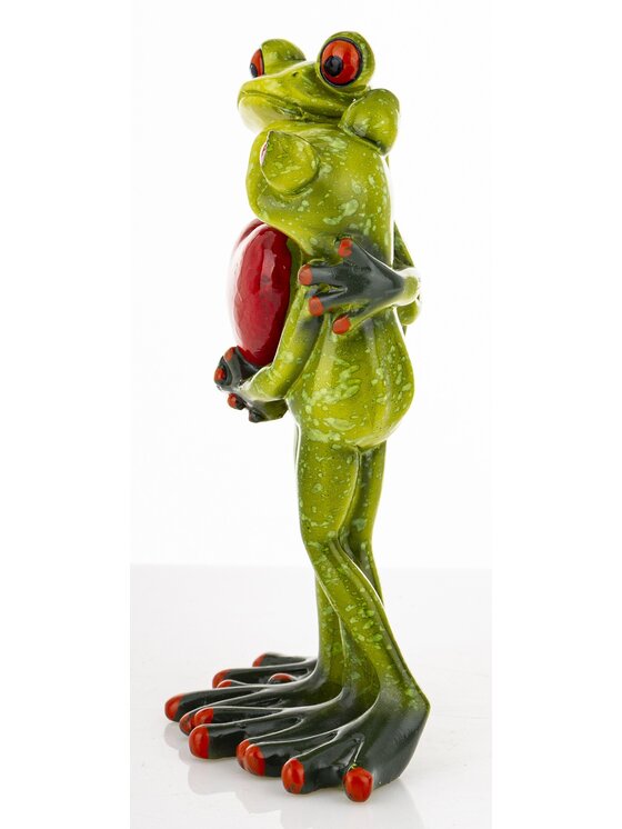 MIAhome MIAhome Figurka para żabek 16x10x5,5 cm RANE z sercem Zielony
