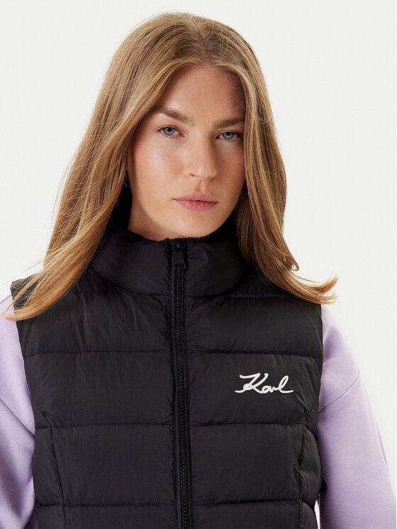 KARL LAGERFELD KARL LAGERFELD Vestă A1W15048 Negru Regular Fit