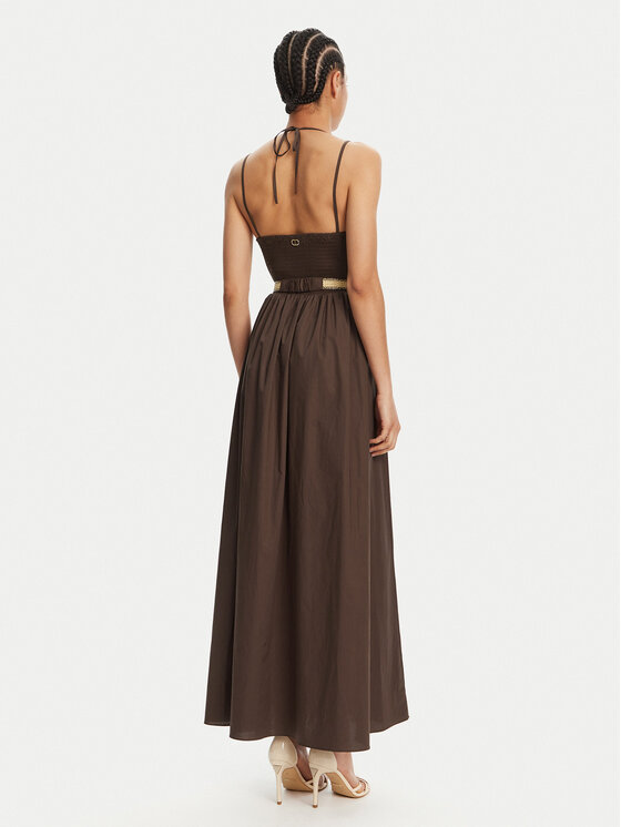 TWINSET TWINSET Sommerkleid 251TT2100 Braun Regular Fit