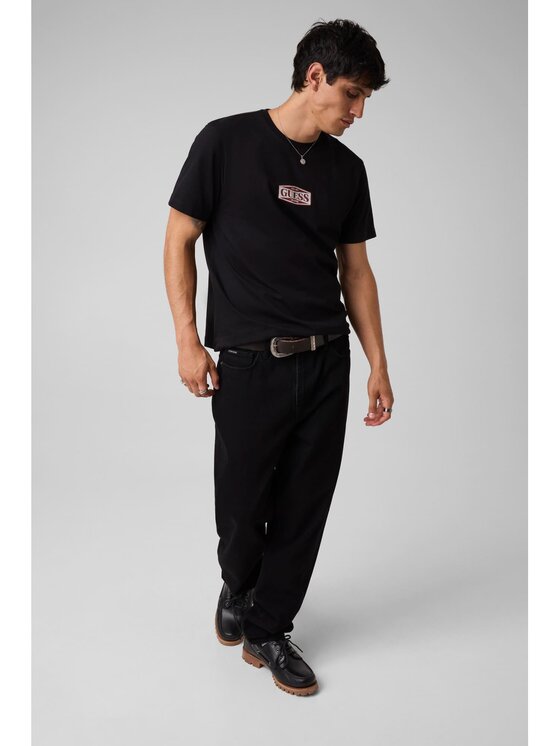 Guess Jeans Guess Jeans T-Shirt 184114 Czarny Classic Fit
