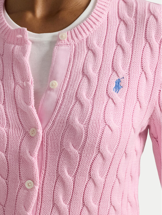 Polo Ralph Lauren Polo Ralph Lauren Kardigan 211971868010 Różowy Slim Fit