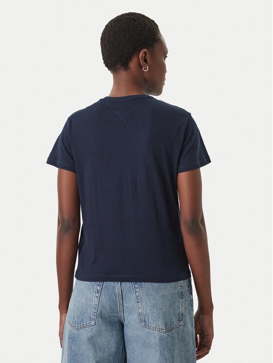 Tommy Jeans Tommy Jeans T-Shirt DW0DW22277 Tmavomodrá Regular Fit
