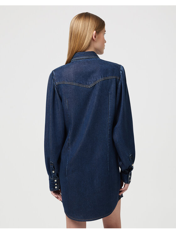 Wrangler Wrangler Vestito da giorno BALLOONSLEEVE SHIRT Blu Loose Fit