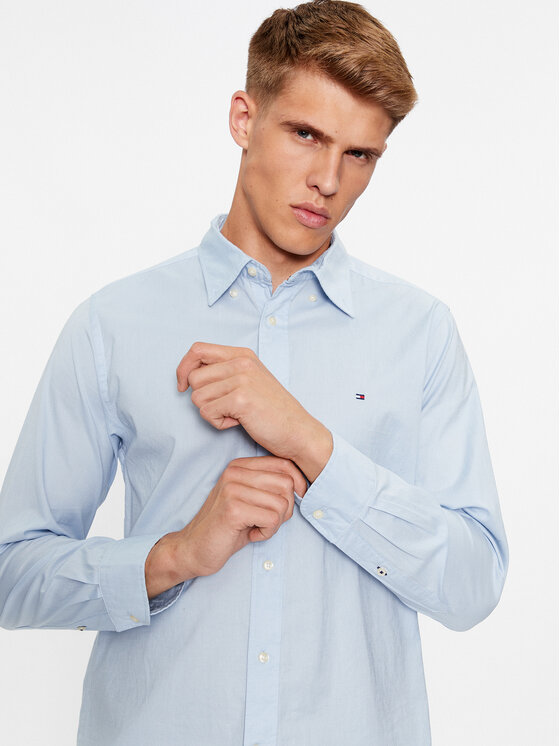 Tommy Hilfiger Tommy Hilfiger Cămașă Core Flex MW0MW25035 Albastru celest Regular Fit