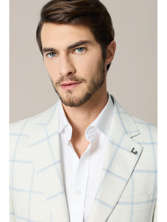 Lancerto Lancerto Marynarka Edolo MA131126000032 Beżowy Regular Fit