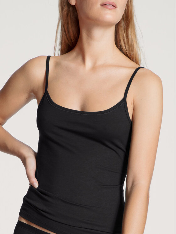 Calida Calida Koszulka piżamowa 11075 Czarny Slim Fit