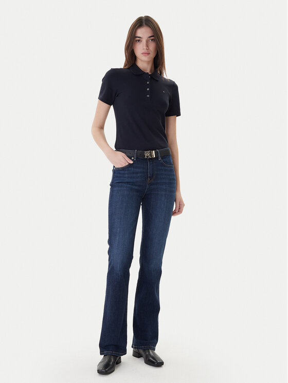 Tommy Hilfiger Tommy Hilfiger Poloshirt 1985 WW0WW42047 Dunkelblau Slim Fit