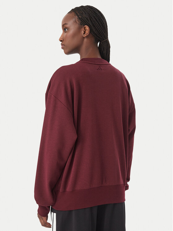 adidas adidas Sweatshirt Seasonal Essentials Satin V-Neck KS7925 Dunkelrot Regular Fit