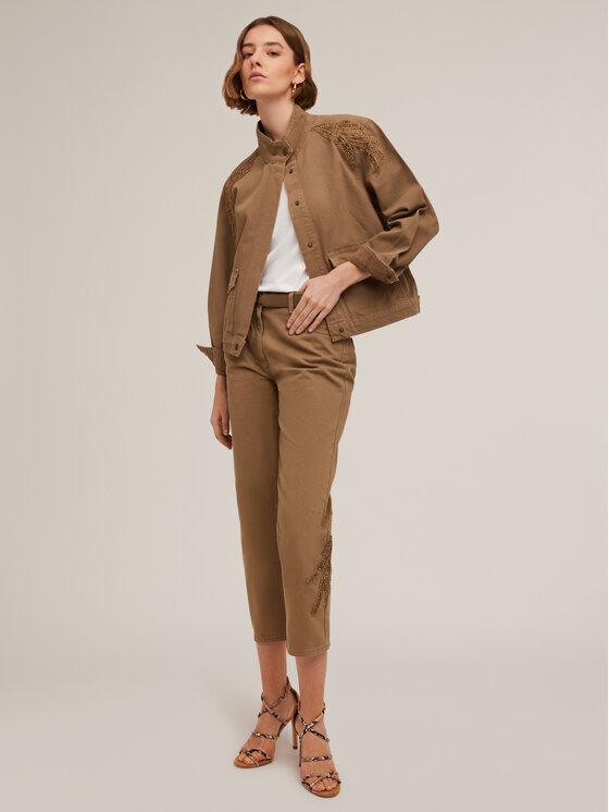 Motivi Motivi Cappotto R700W000130N035 Verde Regular Fit