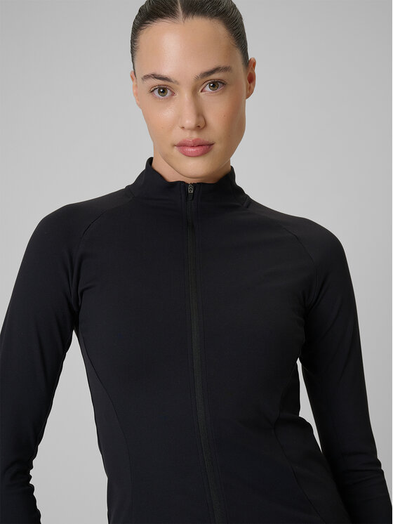 4F 4F Bluza BASIC+ Czarny Slim Fit