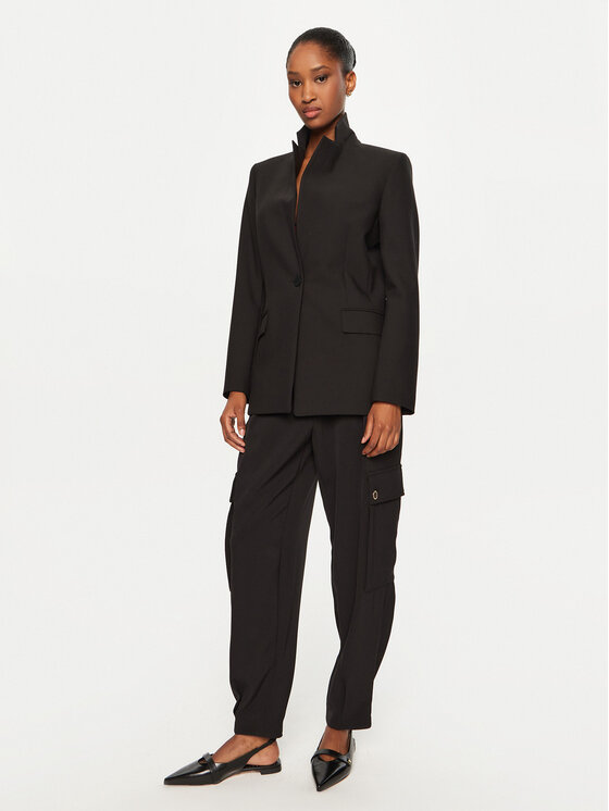 LOLA CASADEMUNT lola_casademunt Kalhoty z materiálu LF2414010 00N Černá Regular Fit