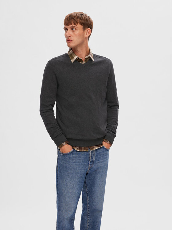 Selected Homme Selected Homme Pulover 16090147 Siva Regular Fit