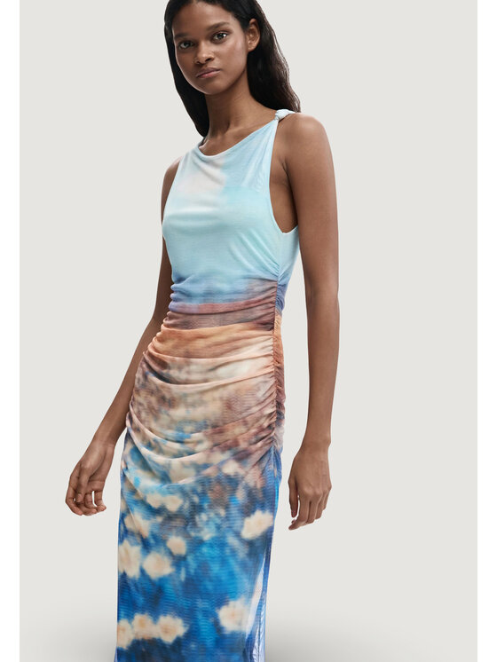 Desigual Desigual Лятна рокля Celeste 26SWVK28 Син Slim Fit