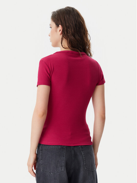 Tommy Jeans Tommy Jeans T-Shirt Essential DW0DW17385 Różowy Slim Fit