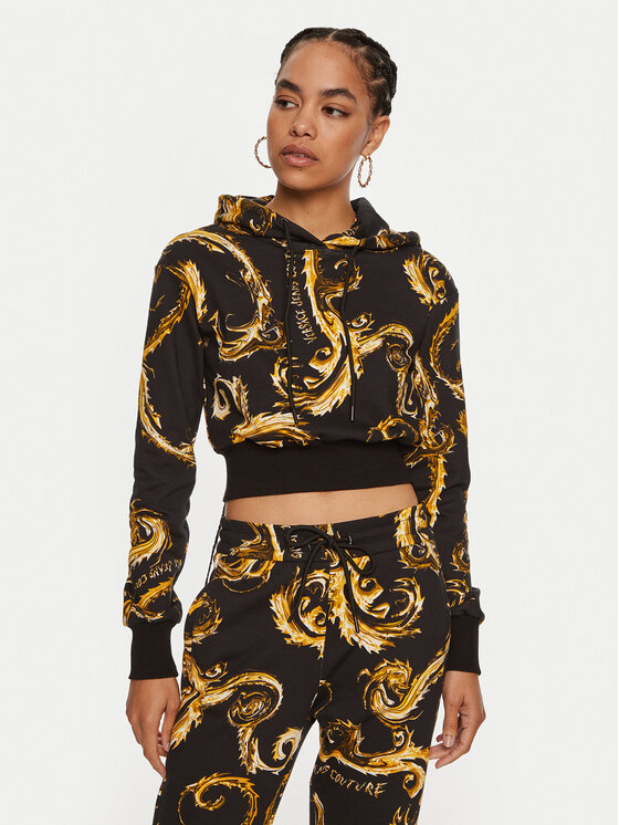 Női Pulóver Versace Jeans Couture, Méret: M, Fekete, 77HAI3A3 FS171