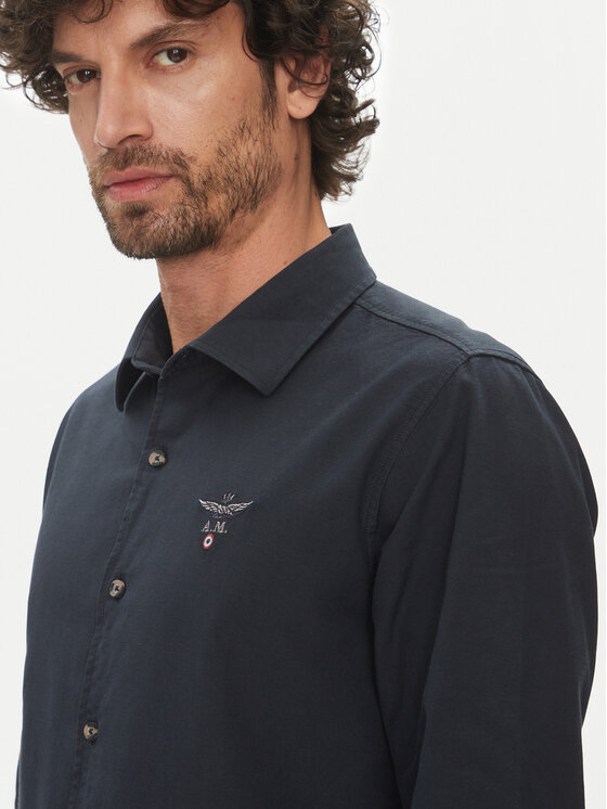 Aeronautica Militare Aeronautica Militare Camicia 251CA1266CT3531 Blu scuro Regular Fit