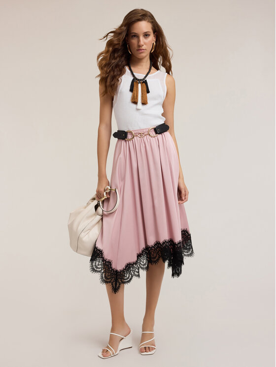 Motivi Motivi Gonna midi 1188W000661N006 Rosa Flared Fit