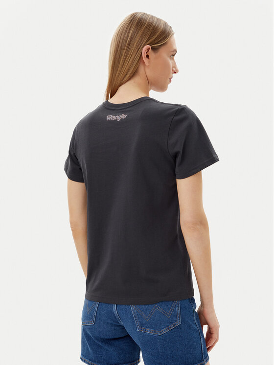 Wrangler Wrangler T-Shirt Graphic 112362563 Μαύρο Regular Fit