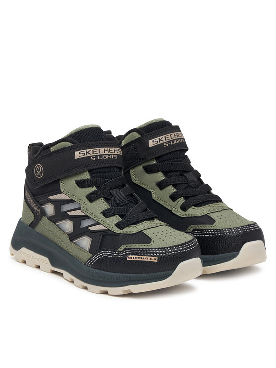Skechers Skechers Trzewiki S-Lights Waterproof: Storm Blazer - Glow Trail 406381L/BKOL Czarny