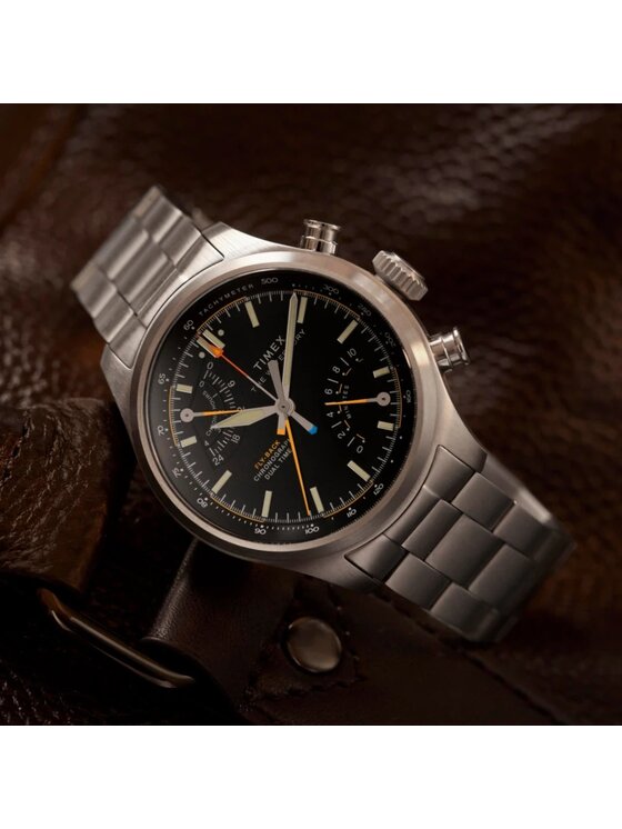 Timex Timex Zegarek TW2Y70200 Srebrny