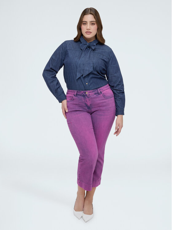 Fiorella Rubino Fiorella Rubino Jeansy P460T305251N019 Fioletowy Flare Fit