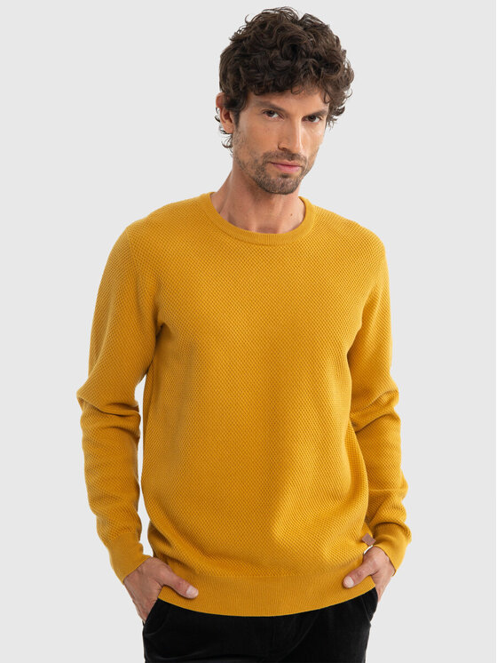 BIG STAR BIG STAR Sweter REYLI_202_160 Żółty Classic Fit