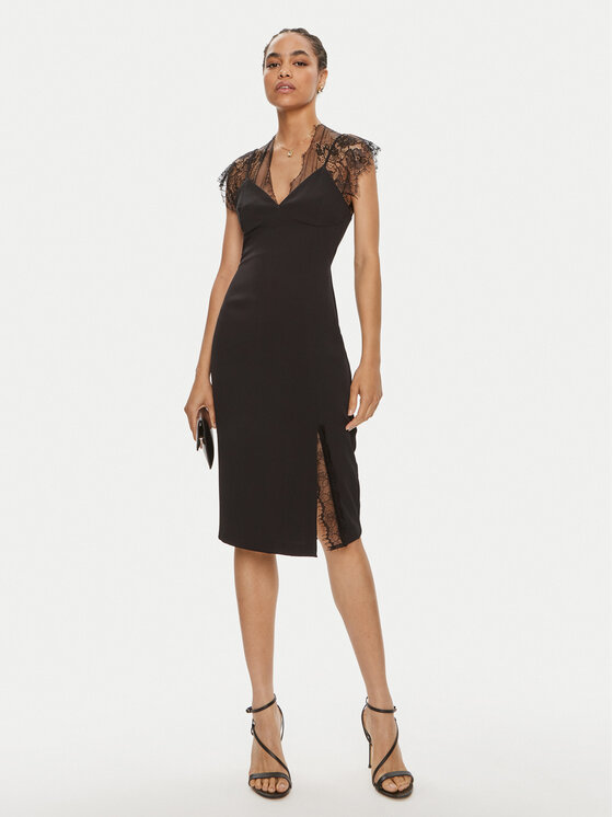 Imperial Imperial Коктейлна рокля A9990001R Черен Slim Fit