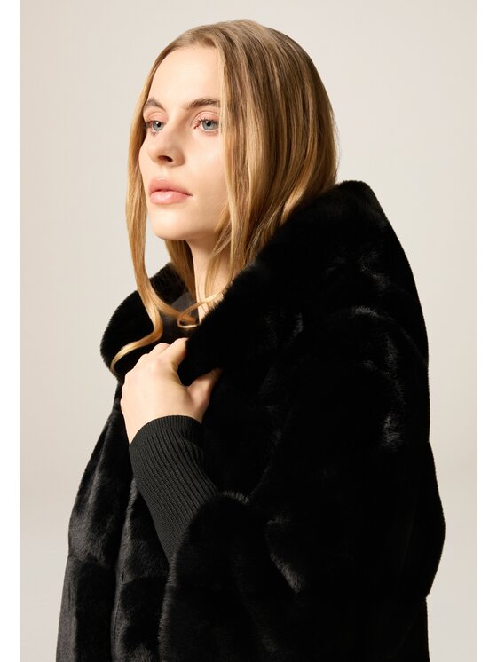 Oltre Oltre Cappotto 0075R000470N033 Nero Baggy Fit