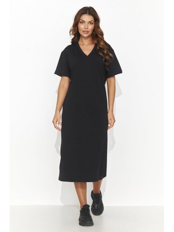 Numinou Numinou Sukienka codzienna NU467 Czarny Comfortable Fit