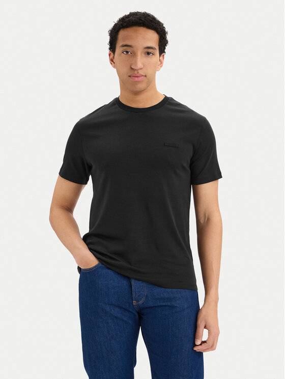 Calvin Klein Tricou LV04LG222G Negru Slim Fit